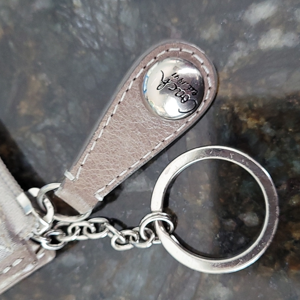 Small Silver Coach Key Chain Wallet - Picture 3 of 8